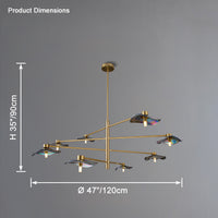 WOMO Lotus Leaf Arm Chandelier-WM2607
