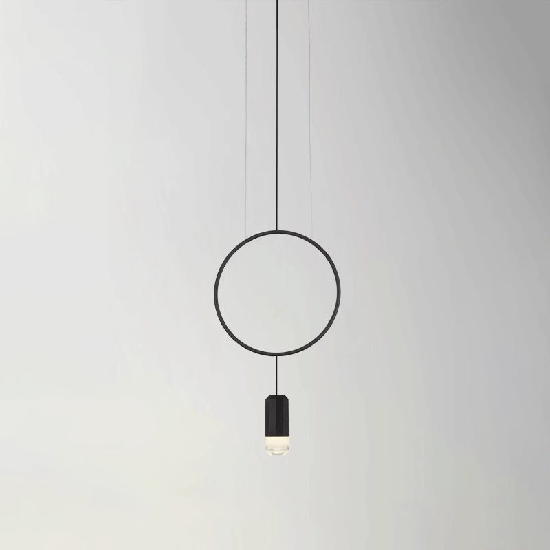 WOMO Black Ring Pendant Light-WM2608