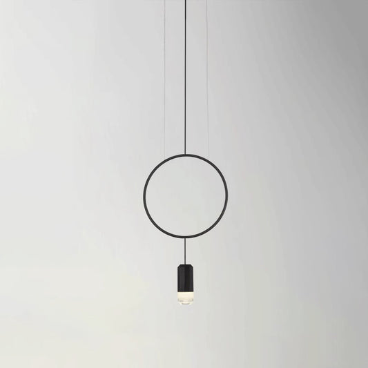 WOMO Black Ring Pendant Light-WM2608