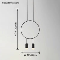WOMO Black Ring Pendant Light-WM2608