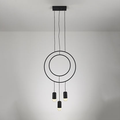 WOMO Black Ring Pendant Light-WM2608