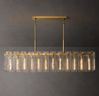 WOMO Textured Glass Rectangular Chandelier - Calamette