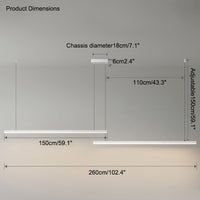 WOMO Extra Long Linear Pendant Light-WM2011