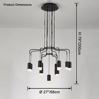 WOMO Black Drop Chandelier -WM2610