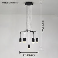 WOMO Black Drop Chandelier -WM2610