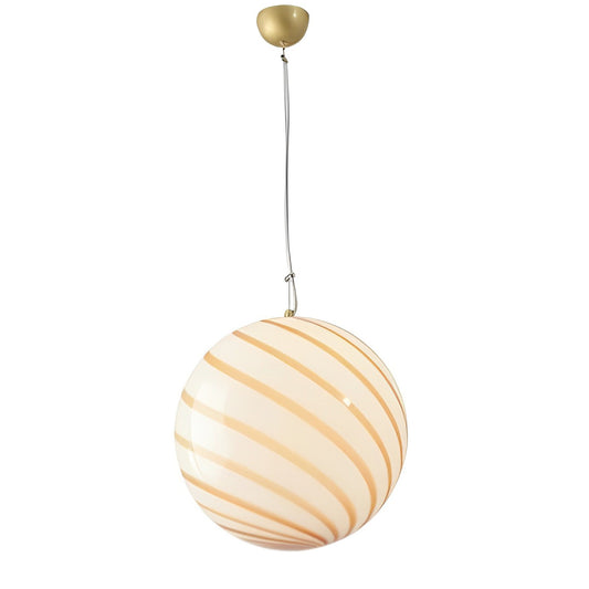 WOMO Swirl Glass Globe Pendant Light-WM2613