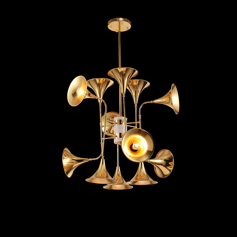 WOMO Gold Trumpet Art Deco Chandelier-WM2614