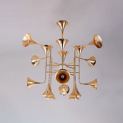 WOMO Gold Trumpet Art Deco Chandelier-WM2614