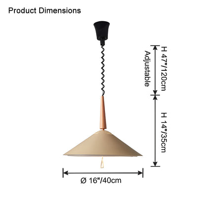 WOMO Rise and Fall Cone Pendant Light-WM2618