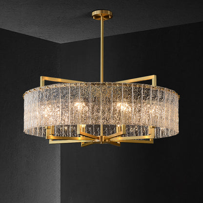 WOMO Textured Glass Round Chandelier-WM2619