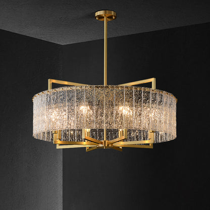 WOMO Textured Glass Round Chandelier-WM2619