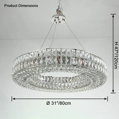 WOMO Art Deco Crystal Ring Chandelier-WM2624