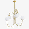 WOMO Gold Glass Globe Arm Chandelier-WM2625 thumbnail