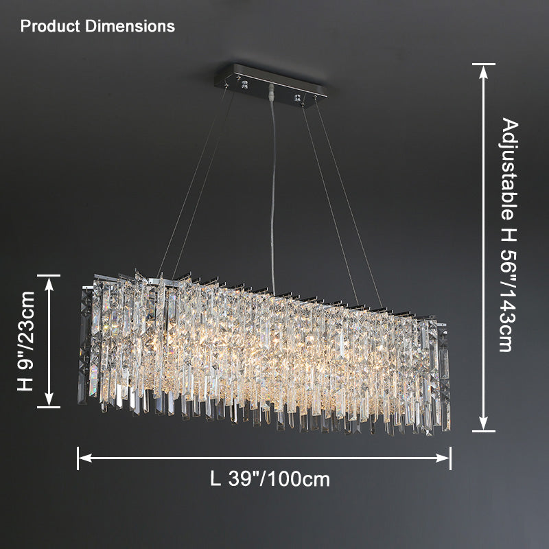 WOMO Linear Crystal Chandelier-WM2627