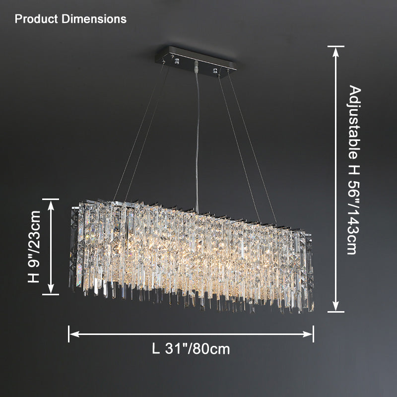 WOMO Linear Crystal Chandelier-WM2627