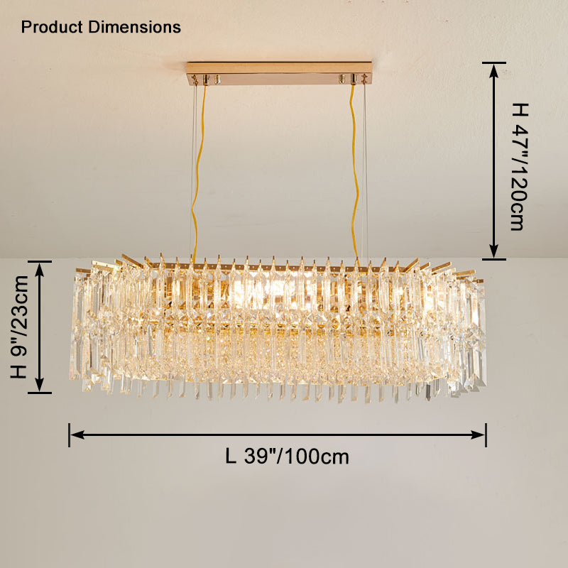 WOMO Linear Crystal Chandelier-WM2627