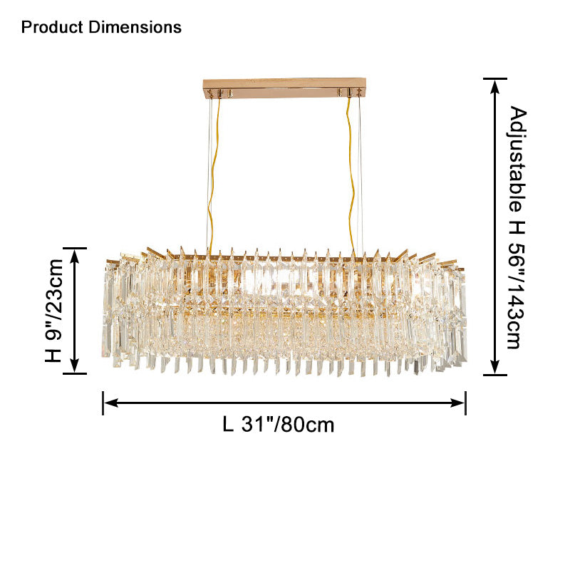 WOMO Linear Crystal Chandelier-WM2627