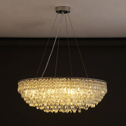 WOMO Cascading Round Crystal Chandelier-WM2628