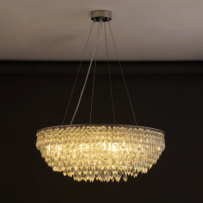 WOMO Cascading Round Crystal Chandelier-WM2628