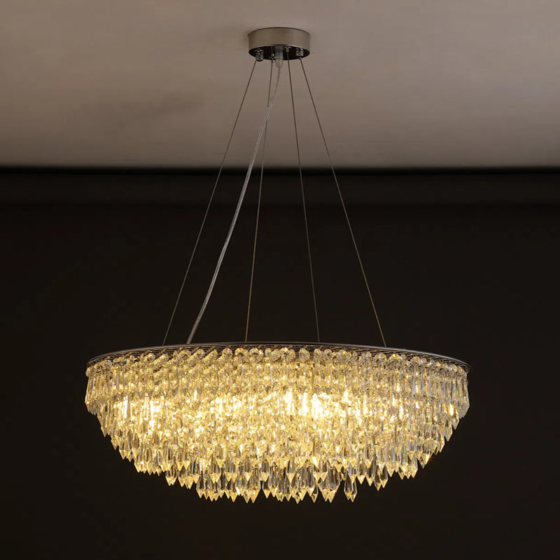 WOMO Cascading Round Crystal Chandelier-WM2628