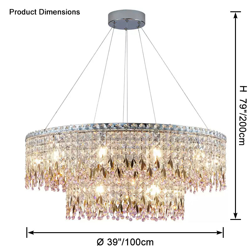 WOMO Round Crystal Chandelier-WM2630