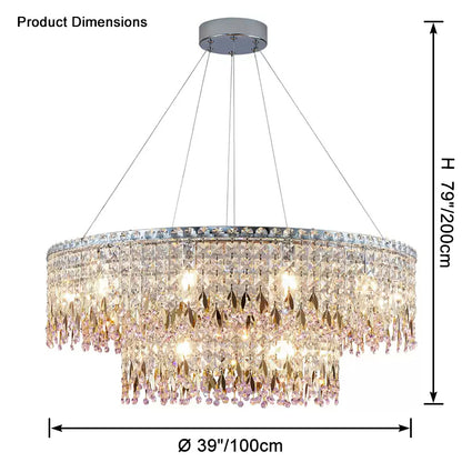 WOMO Round Crystal Chandelier-WM2630