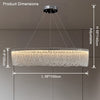 WOMO Silver Fringe Round Chandelier-WM2643 thumbnail