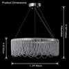 WOMO Silver Fringe Round Chandelier-WM2643 thumbnail