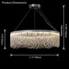 WOMO Silver Fringe Round Chandelier-WM2643 thumbnail