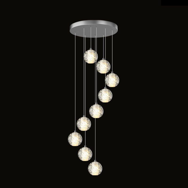 WOMO Glass Ball Rain Chandelier-WM2647