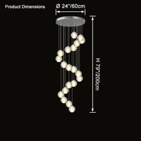 WOMO Glass Ball Rain Chandelier-WM2647