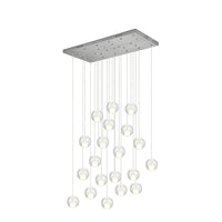 WOMO Cascading Glass Ball Dining Room Chandelier-WM2648