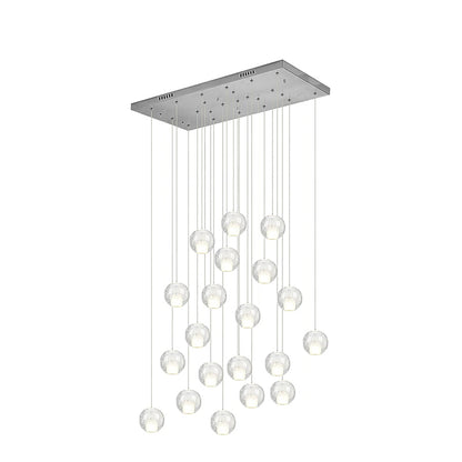 WOMO Cascading Glass Ball Dining Room Chandelier-WM2648