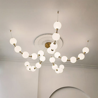 WOMO Spider Pearl Globe Chandelier-WM2650