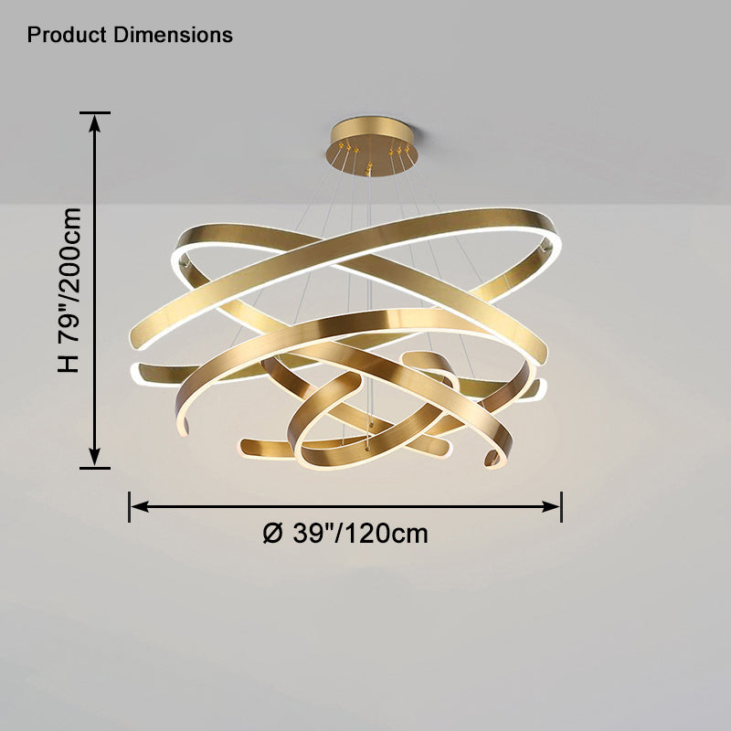 WOMO Tiered Circular Led Chandelier-WM2651