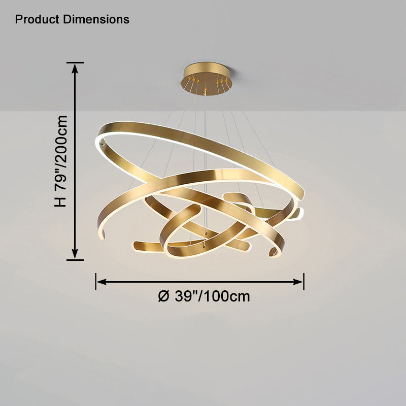 WOMO Tiered Circular Led Chandelier-WM2651