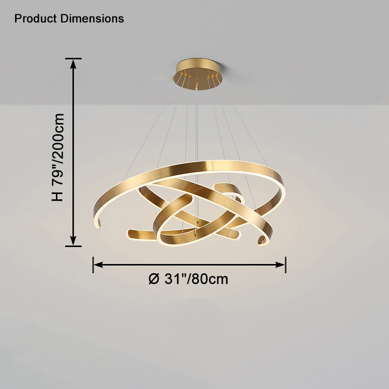 WOMO Tiered Circular Led Chandelier-WM2651