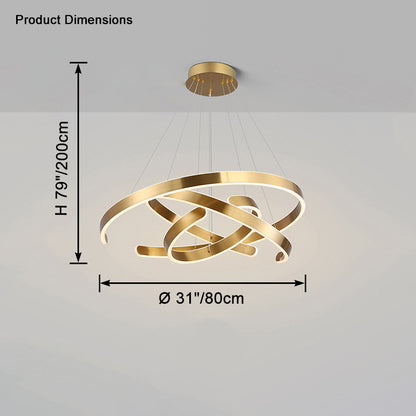 WOMO Tiered Circular Led Chandelier-WM2651