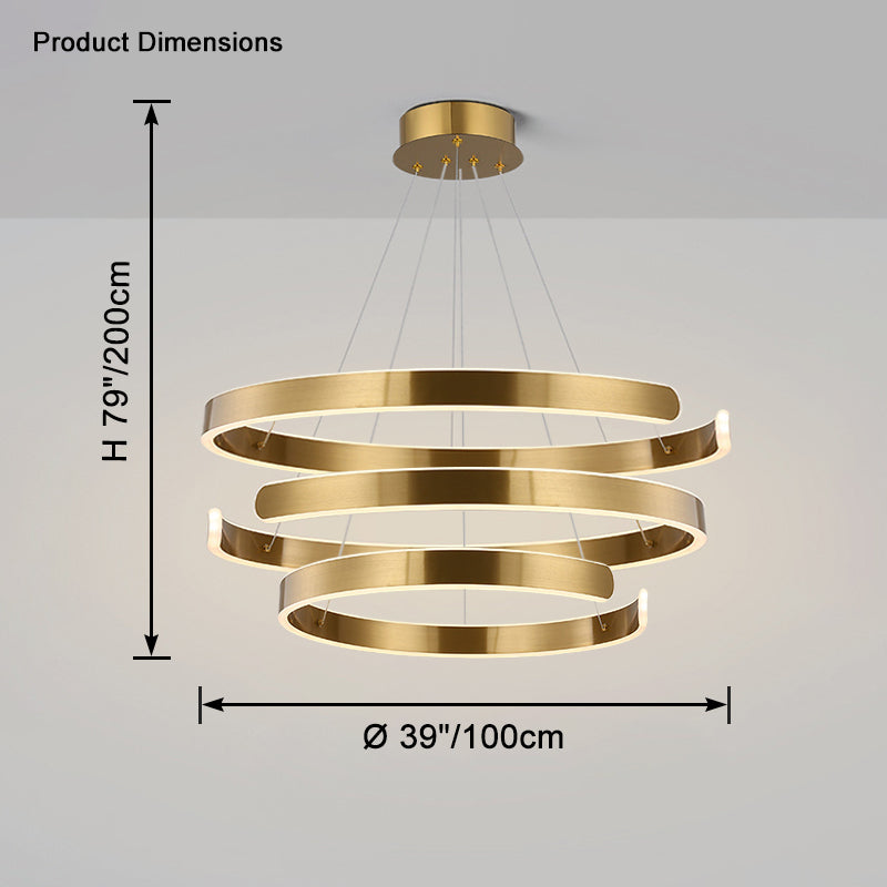 WOMO Tiered Circular Led Chandelier-WM2651