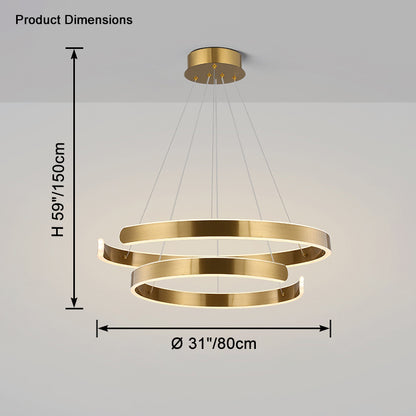 WOMO Tiered Circular Led Chandelier-WM2651