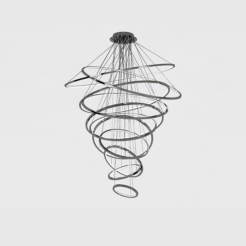 WOMO Large Tiered Ring Foyer Chandelier-WM2654