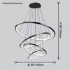 WOMO Large Tiered Ring Foyer Chandelier-WM2654 thumbnail