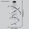 WOMO Large Tiered Ring Foyer Chandelier-WM2654 thumbnail