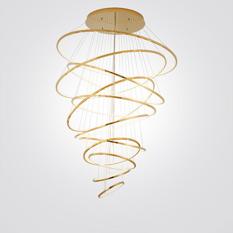 WOMO Large Tiered Ring Foyer Chandelier-WM2654