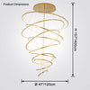 WOMO Large Tiered Ring Foyer Chandelier-WM2654 thumbnail