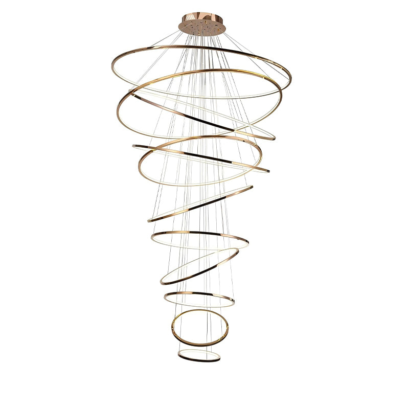 WOMO Large Tiered Ring Foyer Chandelier-WM2654