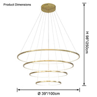 WOMO Large Tiered Ring Foyer Chandelier-WM2654