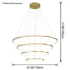 WOMO Large Tiered Ring Foyer Chandelier-WM2654 thumbnail