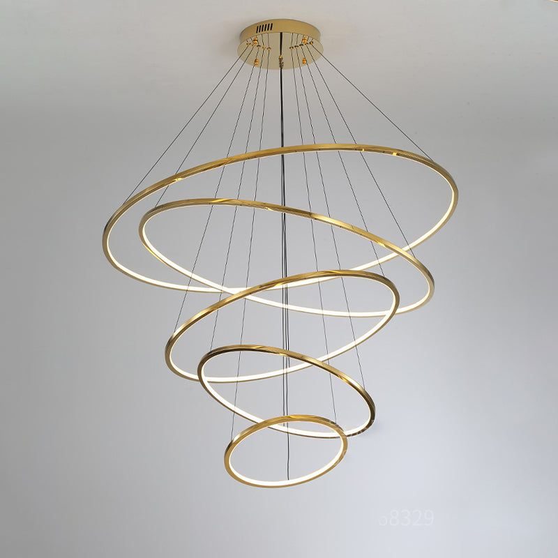 WOMO Large Tiered Ring Foyer Chandelier-WM2654