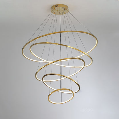 WOMO Large Tiered Ring Foyer Chandelier-WM2654